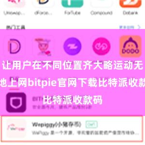 让用户在不同位置齐大略运动无阻地上网bitpie官网下载比特派收款码